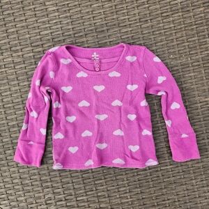 Old Navy Purple Heart Kids Long Sleeve Shirt Size 3T
